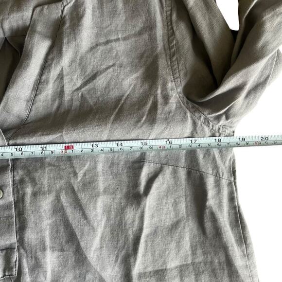 Jones New York Sport Women’s 100% Linen Light Grey Tunic Top Size Small - Picture 7 of 9
